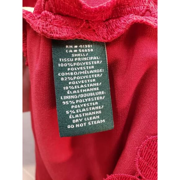 LAUREN RALPH LAUREN - LADY IN RED CIRCLES SHIFT DRESS - SZ 8 - Picture 6 of 6